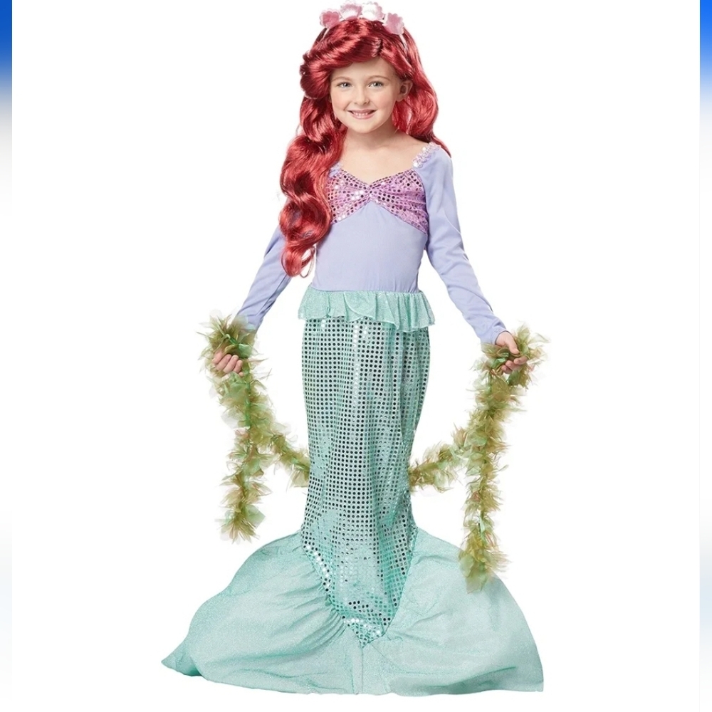 NWT Little Mermaid Costume for Kids - Halloween Sz Large 10-12